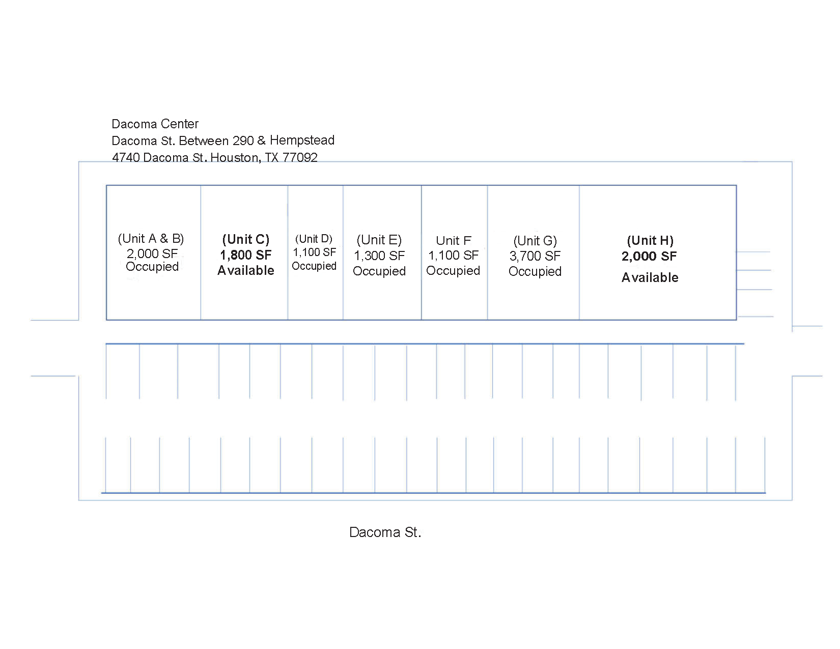 4740 Dacoma St, Houston, TX for lease Site Plan- Image 1 of 1