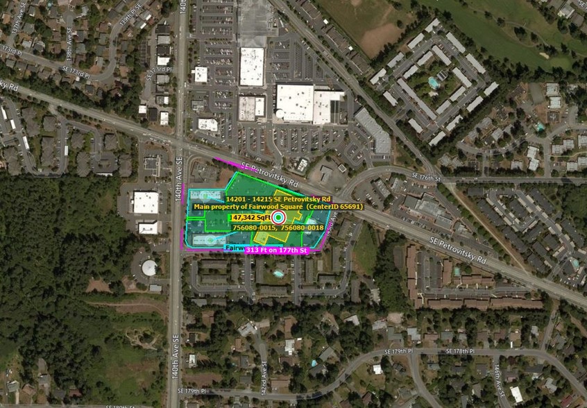 14201-14215 SE Petrovitsky Rd, Renton, WA for lease - Plat Map - Image 2 of 8