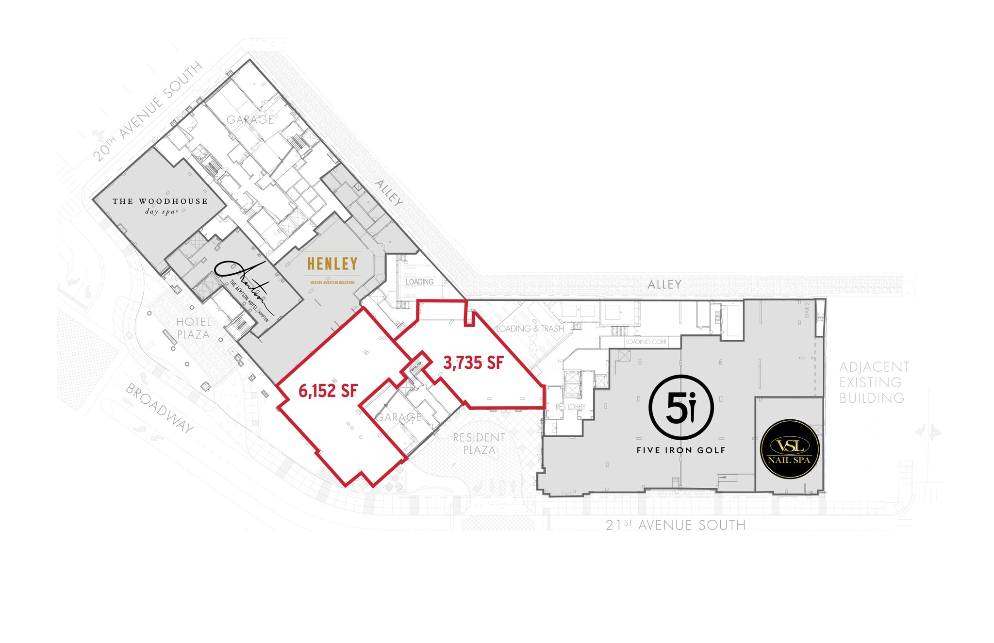 905 20th Ave S, Nashville, TN for lease Site Plan- Image 1 of 1