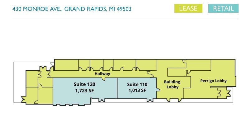 430 Monroe Ave NW, Grand Rapids, MI for lease Floor Plan- Image 1 of 1