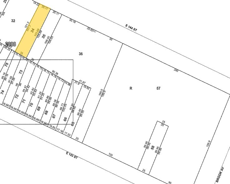 454 E 144th St, The Bronx, NY for sale - Plat Map - Image 2 of 2