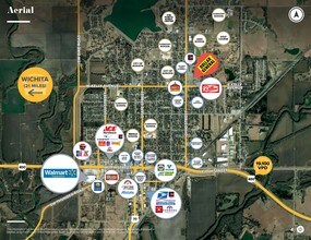 1612 N Ohio St, Augusta, KS - AERIAL  map view