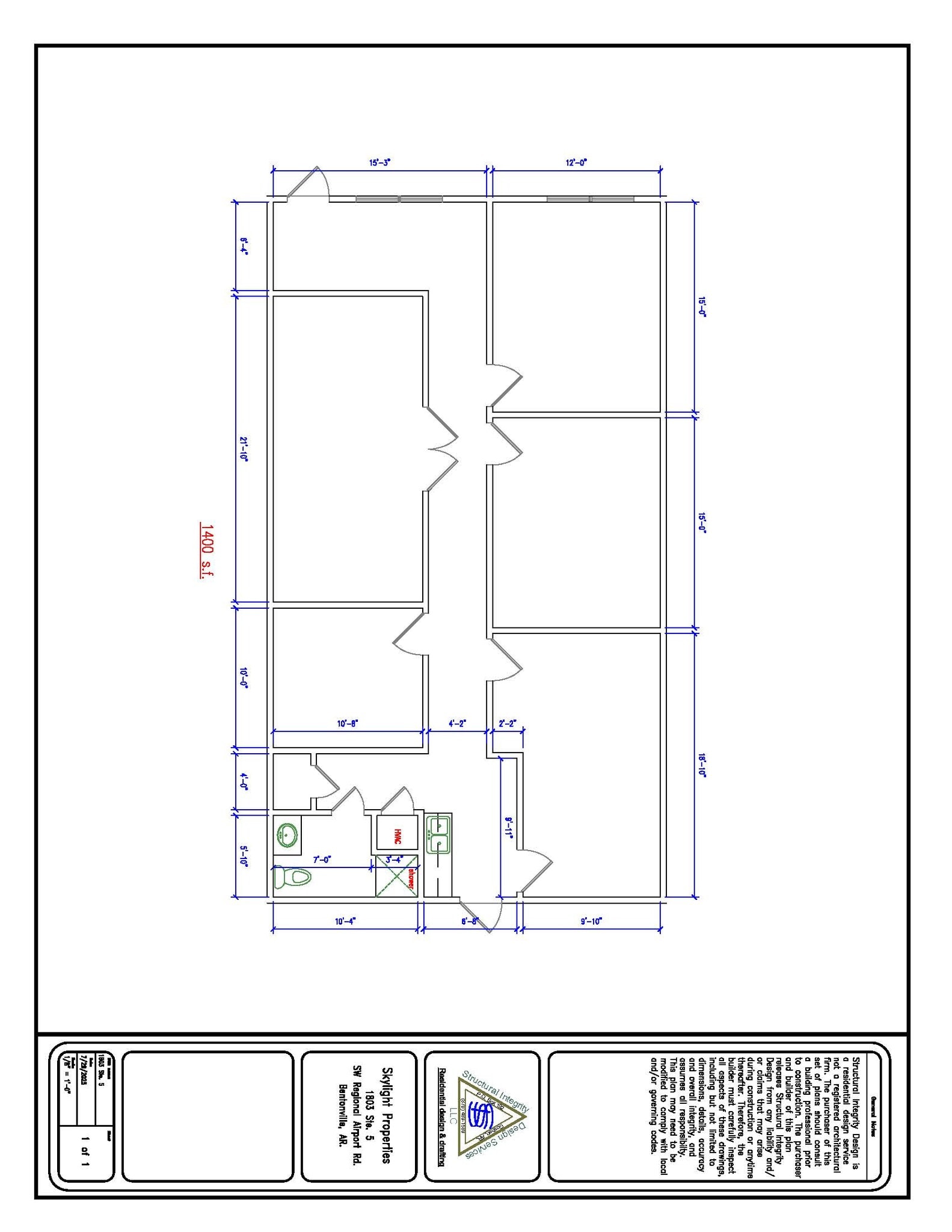 1801 SW Regional Airport Blvd, Bentonville, AR for lease Floor Plan- Image 1 of 1