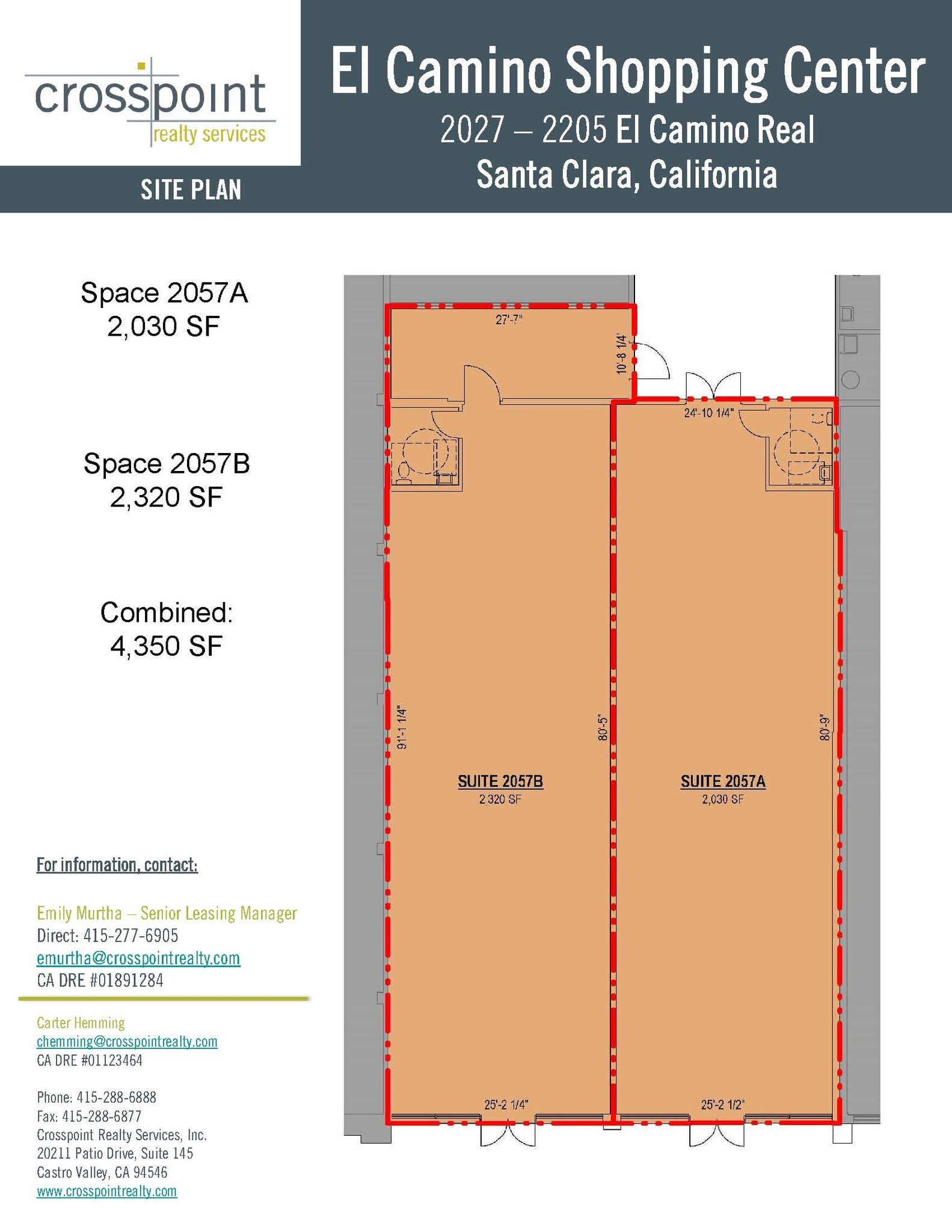 2027 El Camino Real, Santa Clara, CA for lease Interior Photo- Image 1 of 1
