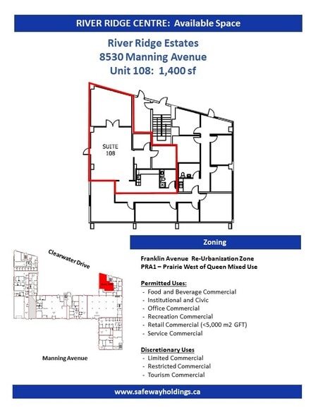 8530 Manning Av, Fort McMurray, AB for lease - Floor Plan - Image 2 of 2