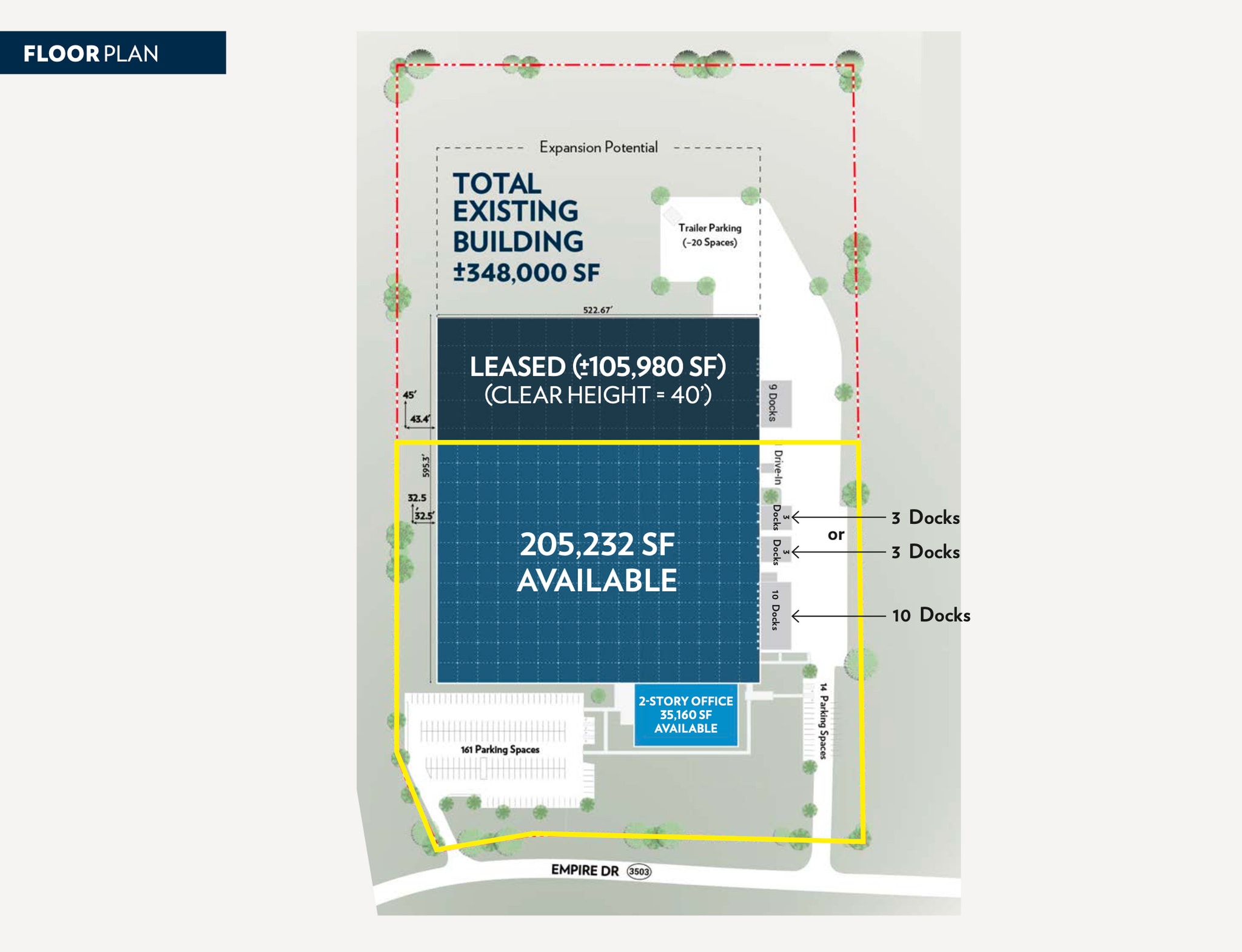 7625 Empire Dr, Florence, KY for lease Floor Plan- Image 1 of 4