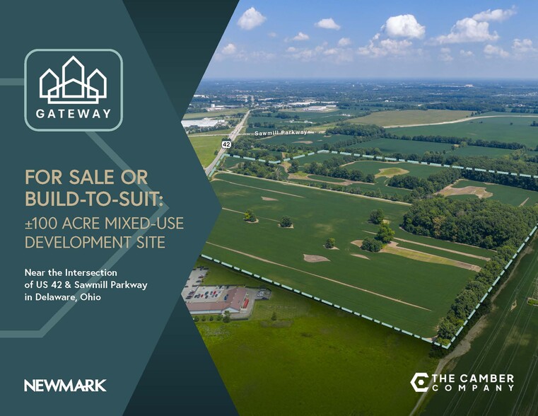 US 42 & Owen-Fraley, Delaware, OH for sale - Aerial - Image 1 of 2