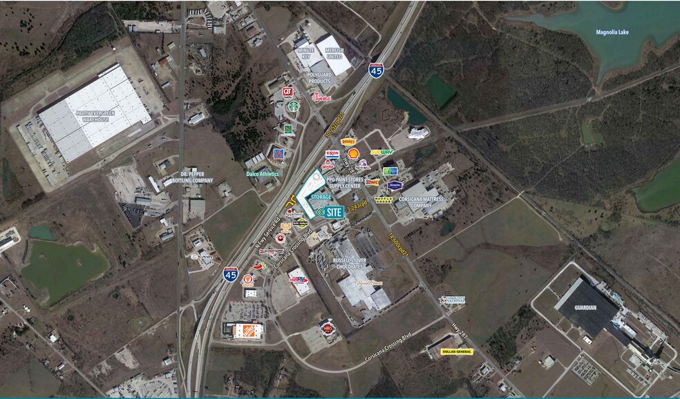 316 Factory Outlet Dr, Corsicana, TX for lease - Aerial - Image 2 of 2