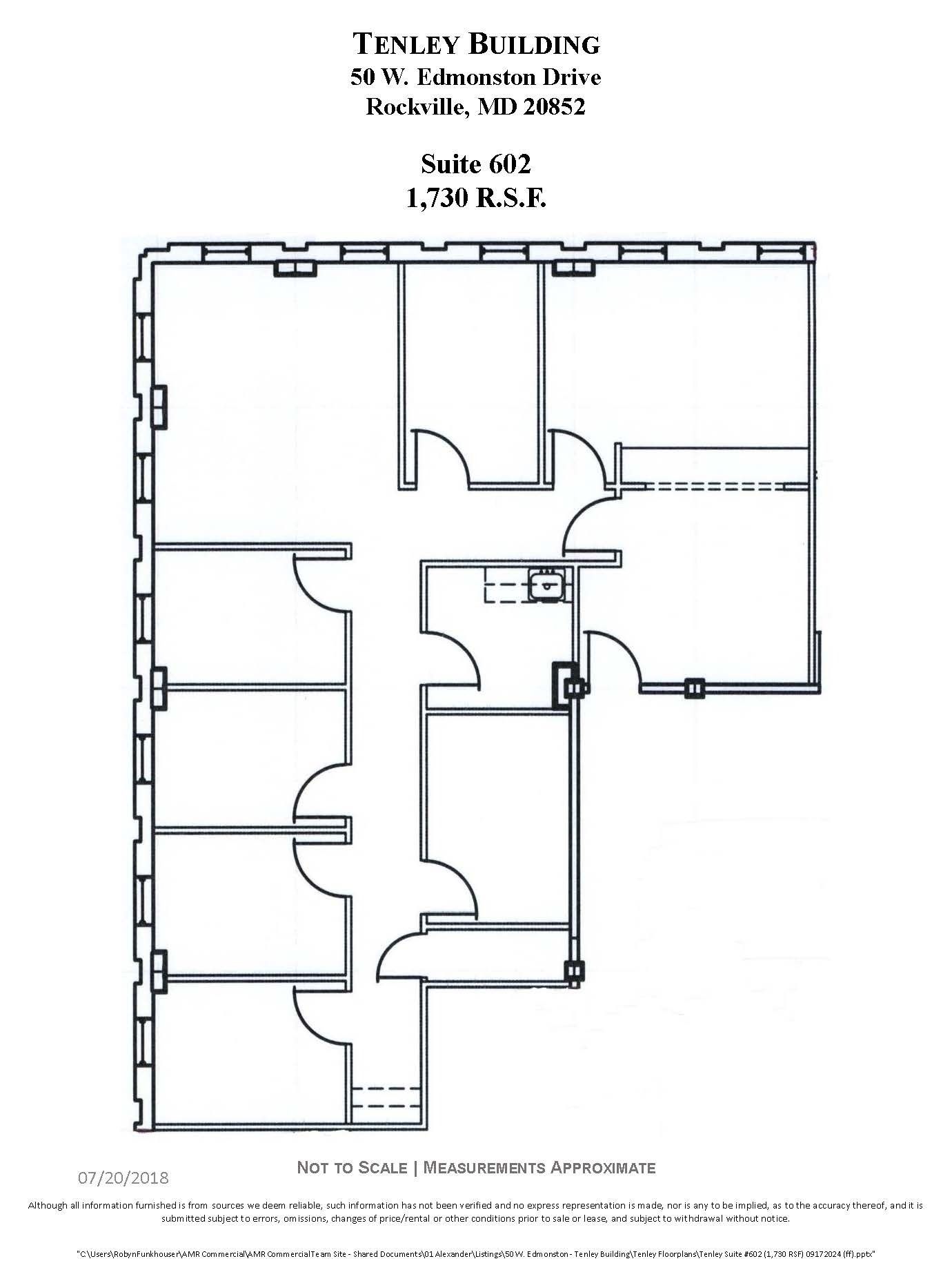 50 W Edmonston Dr, Rockville, MD for lease Floor Plan- Image 1 of 1