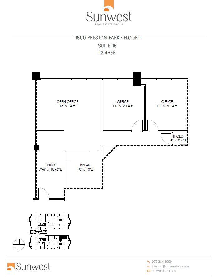 1800 Preston Park Blvd, Plano, TX for lease Floor Plan- Image 1 of 1