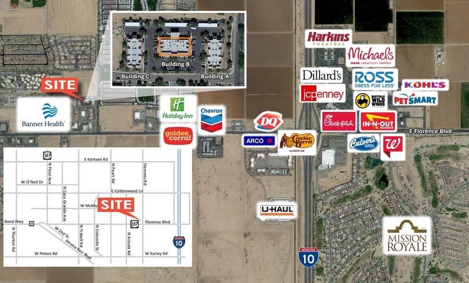 1876 E Sabin Dr, Casa Grande, AZ for lease - Aerial - Image 3 of 4