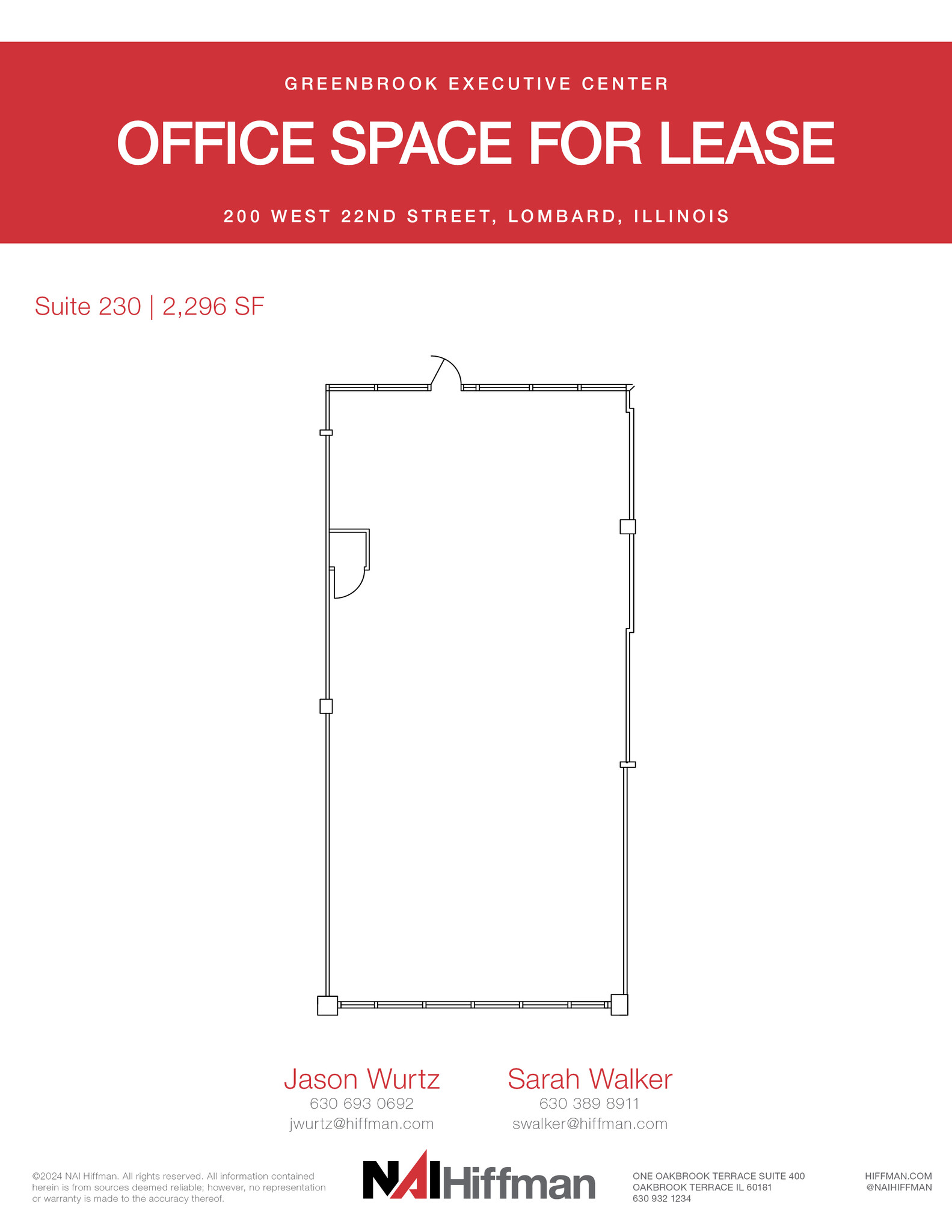 200 W 22nd St, Lombard, IL for lease Floor Plan- Image 1 of 1