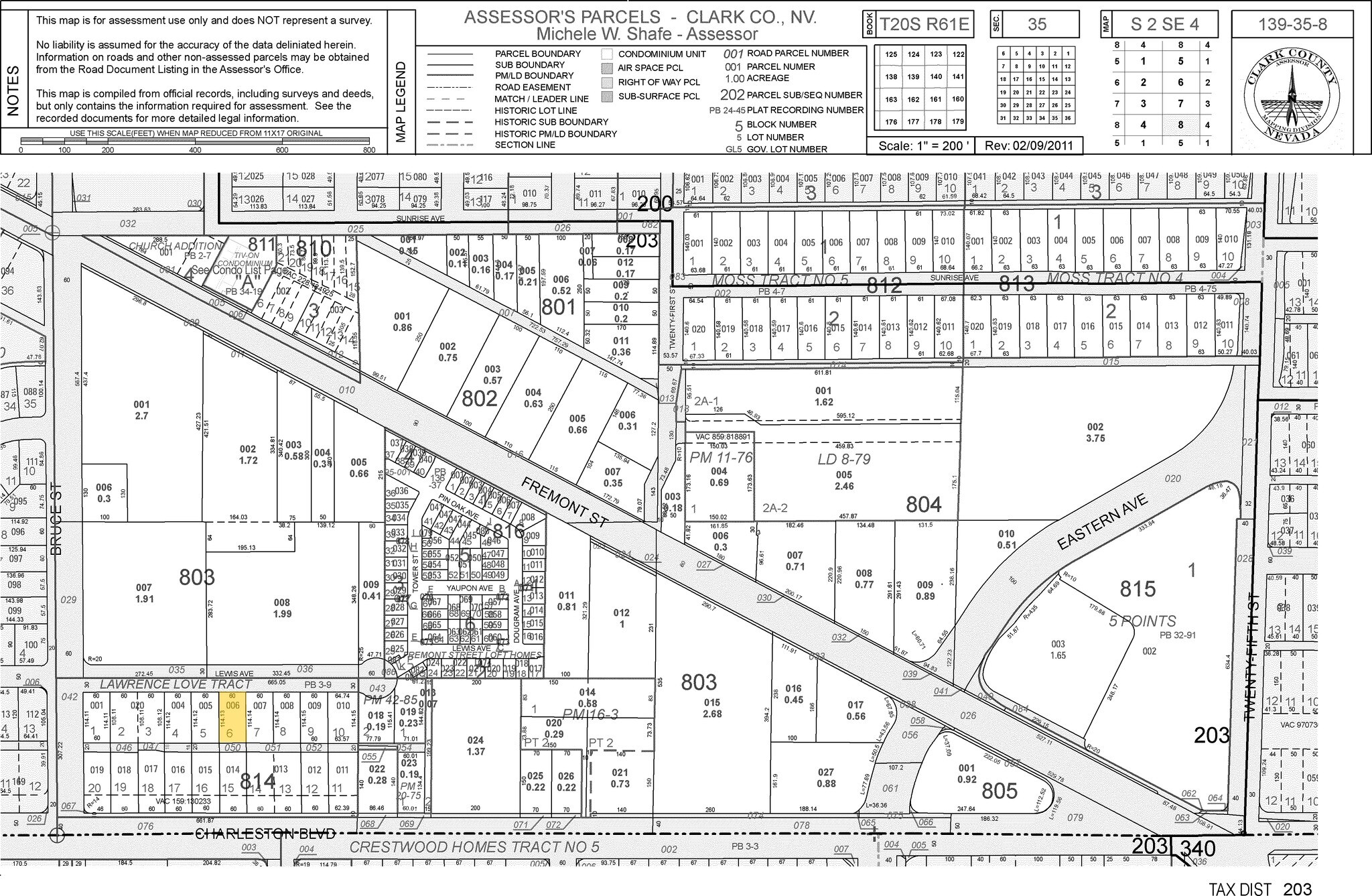 1820 Lewis Ave, Las Vegas, NV for sale Plat Map- Image 1 of 1