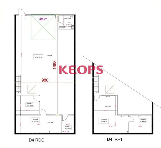 Flex in Plaisance-du-Touch for lease - Floor Plan - Image 3 of 4