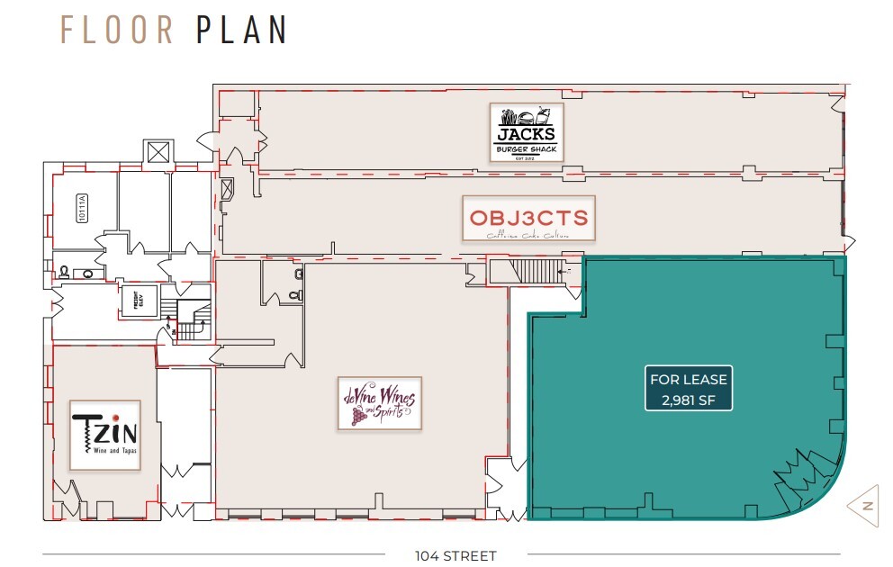 10113 104th St NW, Edmonton, AB for lease Floor Plan- Image 1 of 1