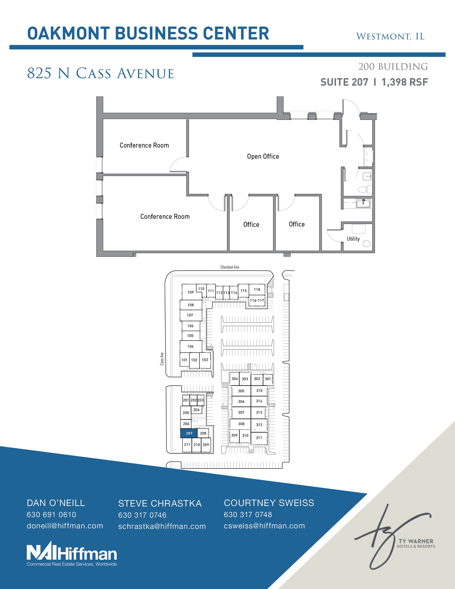 825 N Cass Ave, Westmont, IL for lease Floor Plan- Image 1 of 1