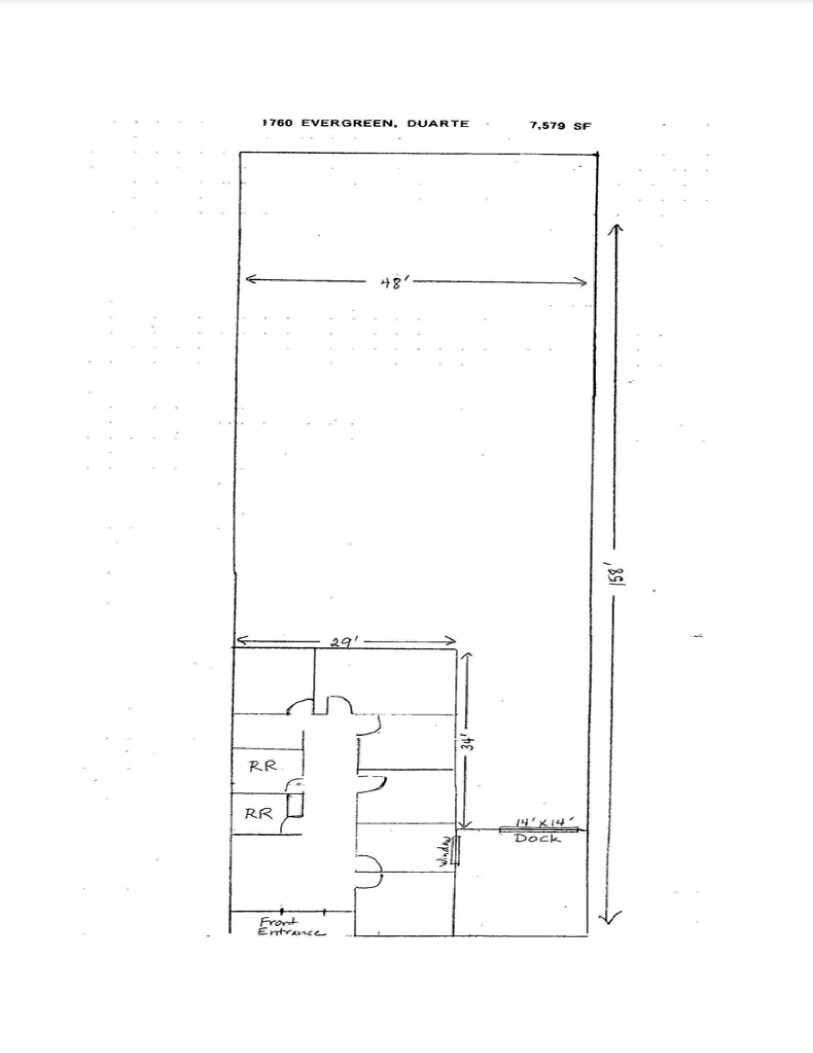 1700-1790 Evergreen St, Duarte, CA for lease Floor Plan- Image 1 of 1