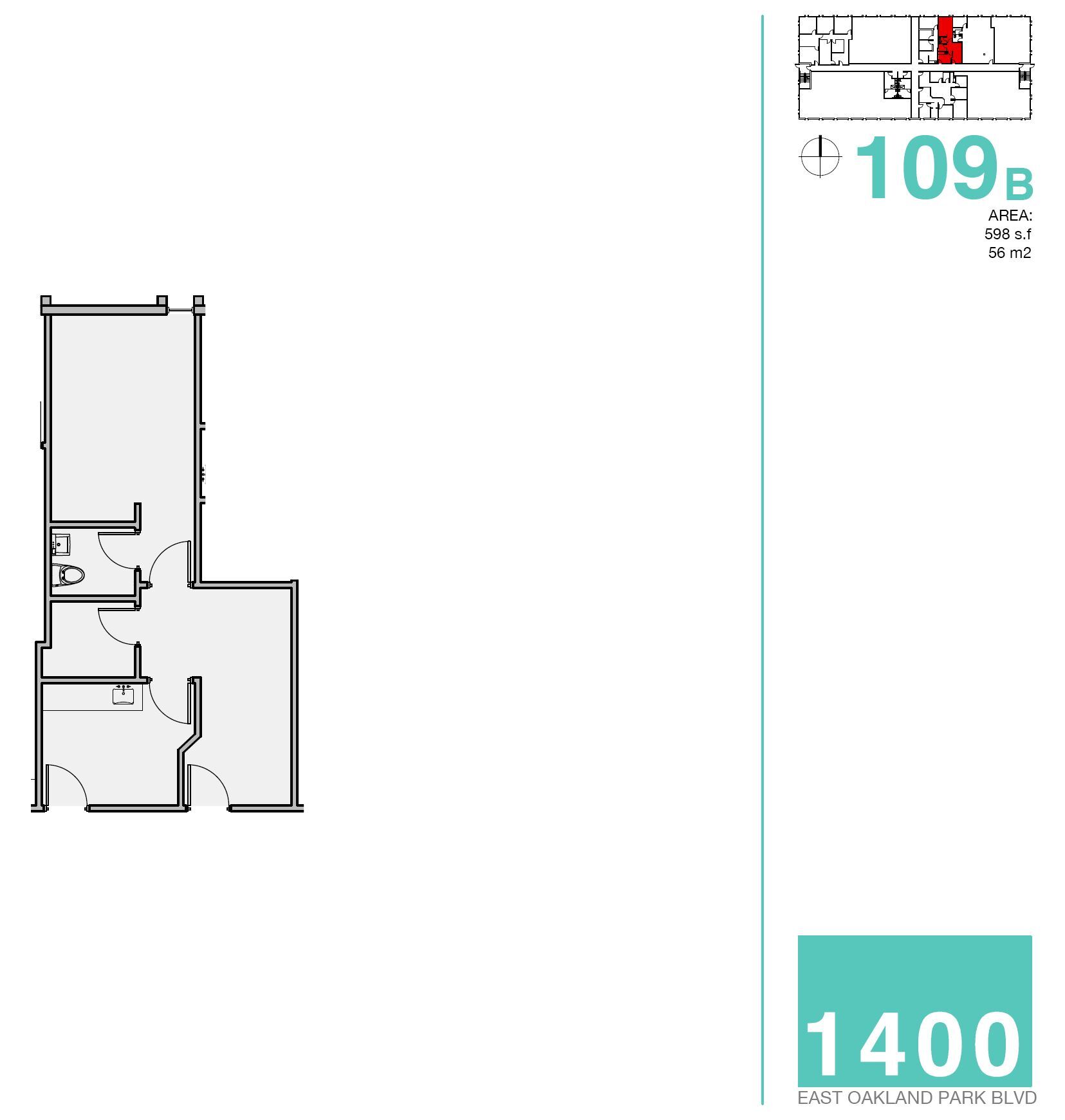 1400 E Oakland Park Blvd, Oakland Park, FL for lease Floor Plan- Image 1 of 1