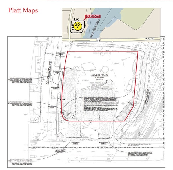 1202 W Ajo Way, Tucson, AZ for lease - Plat Map - Image 2 of 6
