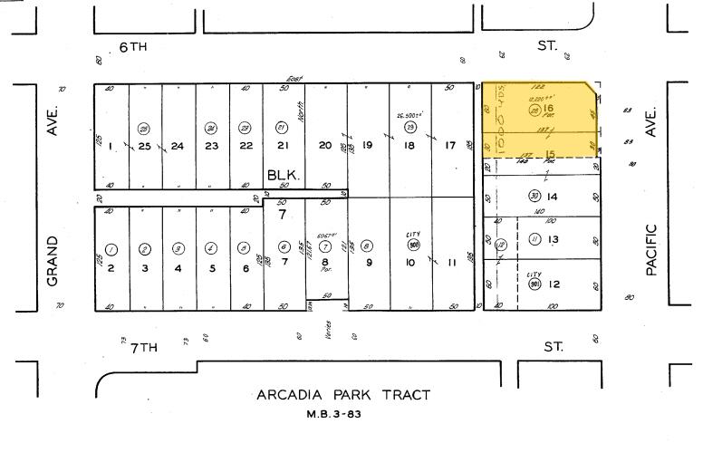 605 S Pacific Ave, San Pedro, CA for sale Plat Map- Image 1 of 1