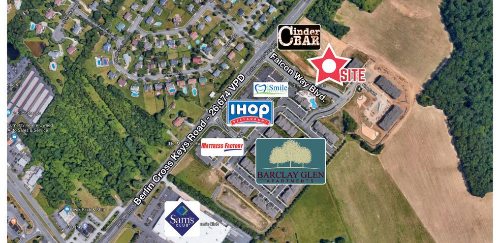 Berlin Cross Keys Rd, Williamstown, NJ for sale - Aerial - Image 1 of 1