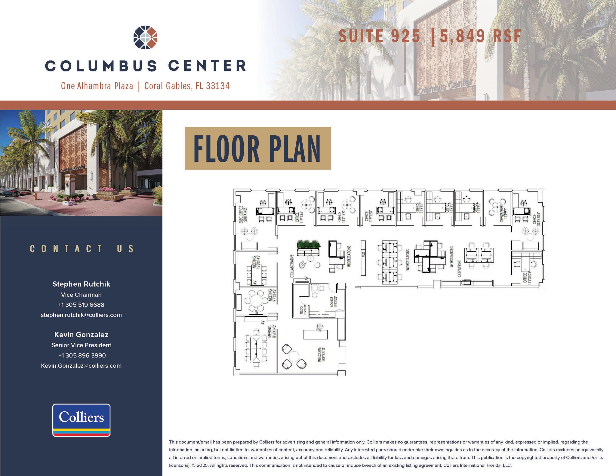 55 Alhambra Plz, Coral Gables, FL for lease Floor Plan- Image 1 of 2