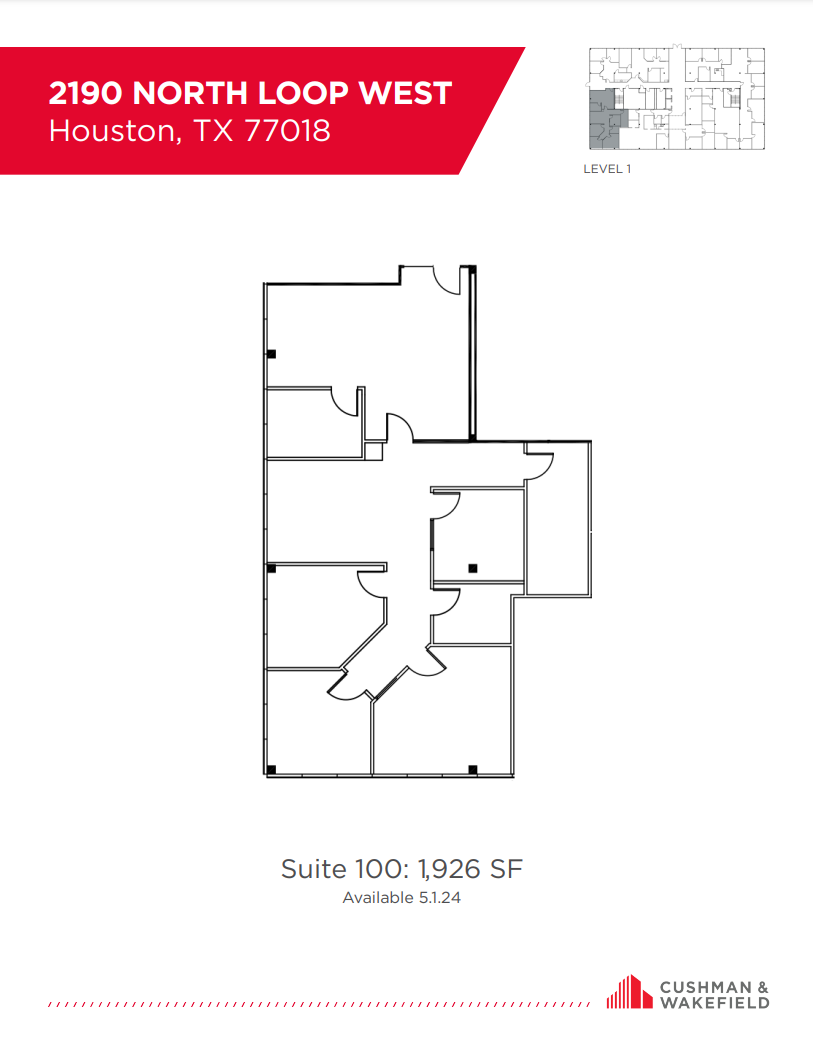 2180 North Loop W, Houston, TX for lease Floor Plan- Image 1 of 1