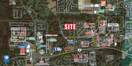 101 Cooper Foster Park Rd, Amherst, OH - AERIAL map view