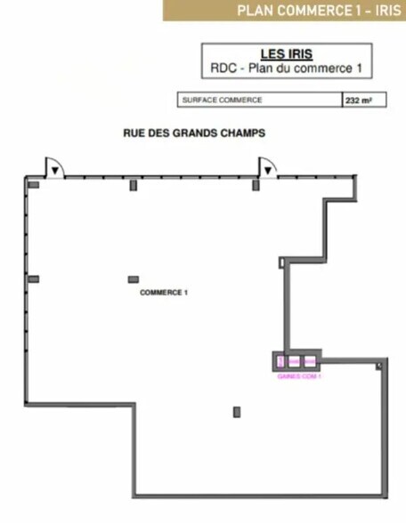 Retail in Louvres for lease - Floor Plan - Image 3 of 4
