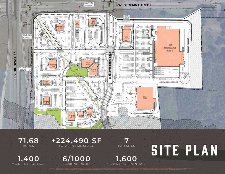 Main Street Towne Crossing - Midlothian, TX - SEC, Midlothian, TX for lease - Site Plan - Image 1 of 9
