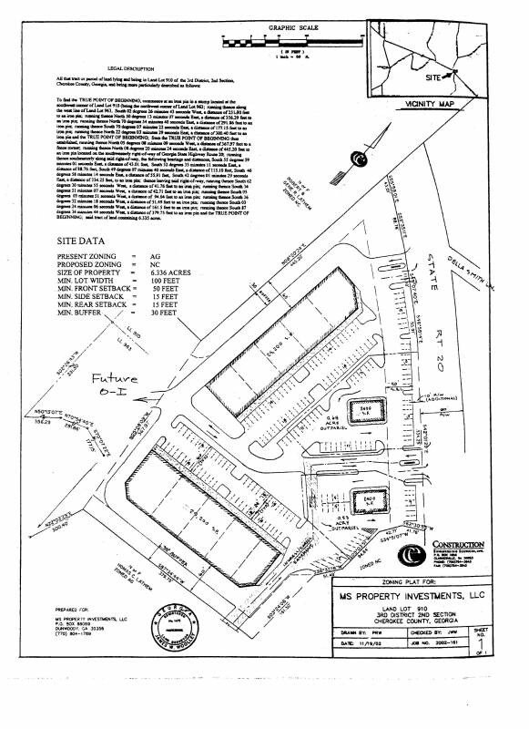 11799 Cumming Hwy, Canton, GA for sale Site Plan- Image 1 of 2