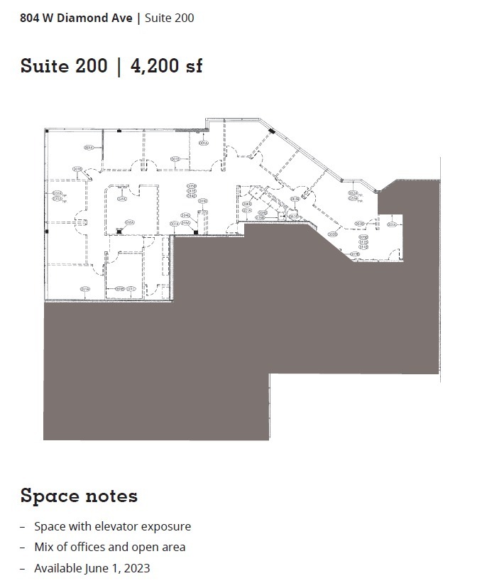 804 W Diamond Ave, Gaithersburg, MD for lease Floor Plan- Image 1 of 1