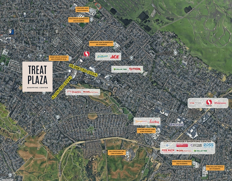 4425-4475 Treat Blvd, Concord, CA for lease - Aerial - Image 2 of 5