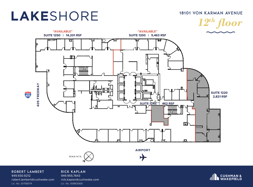 18101 Von Karman Ave, Irvine, CA for lease Floor Plan- Image 1 of 1