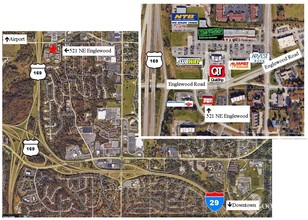 521-601 NW Englewood Rd, Kansas City, MO - aerial  map view