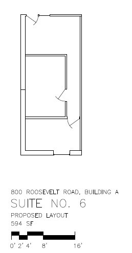 800 Roosevelt Rd, Glen Ellyn, IL for lease Floor Plan- Image 1 of 1