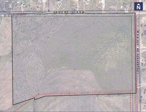 SWC Hayes Rd & Longbranch Rd, Midlothian, TX - AERIAL  map view