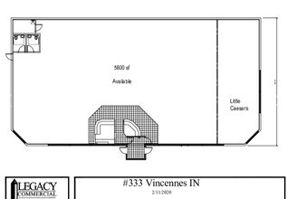 601 N College Ave, Vincennes, IN for lease Floor Plan- Image 1 of 1