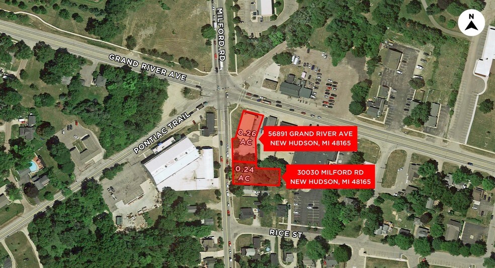 56891 Grand River Ave, New Hudson, MI, 48165 Commercial Land For Sale