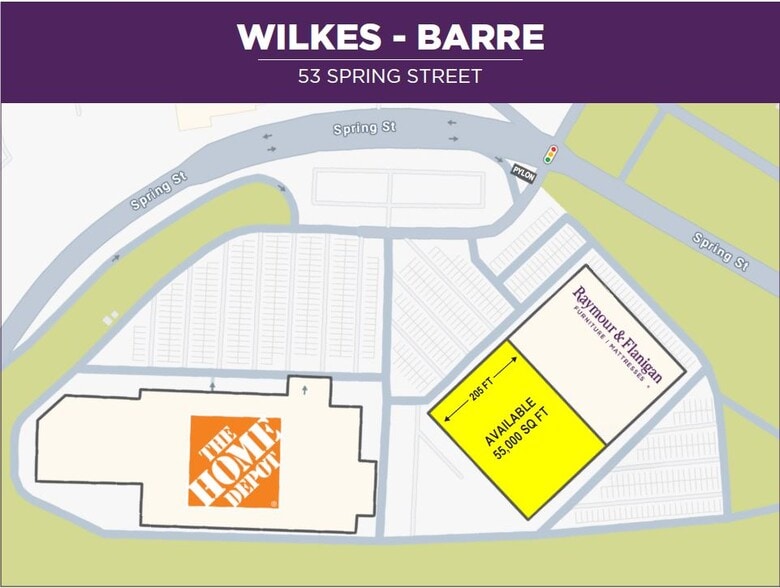 53 Spring St, Wilkes Barre, PA for lease - Site Plan - Image 1 of 2