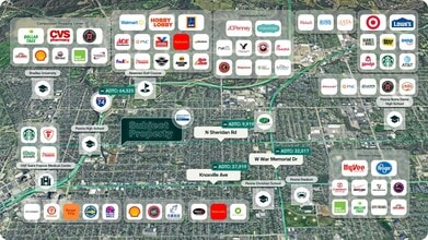 1902 N Sheridan Rd, Peoria, IL - AERIAL map view