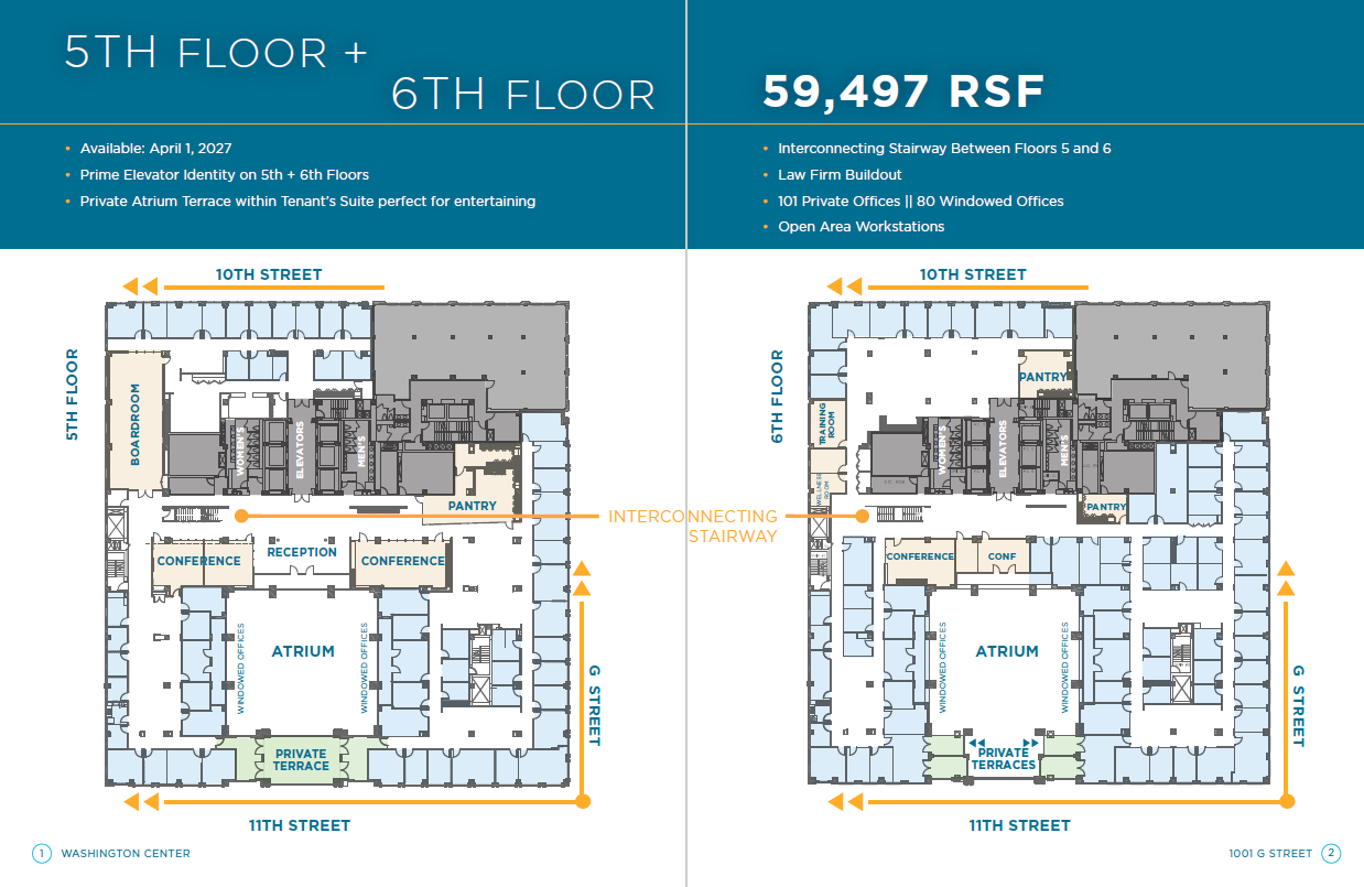 1001 G St NW, Washington, DC for lease Floor Plan- Image 1 of 1