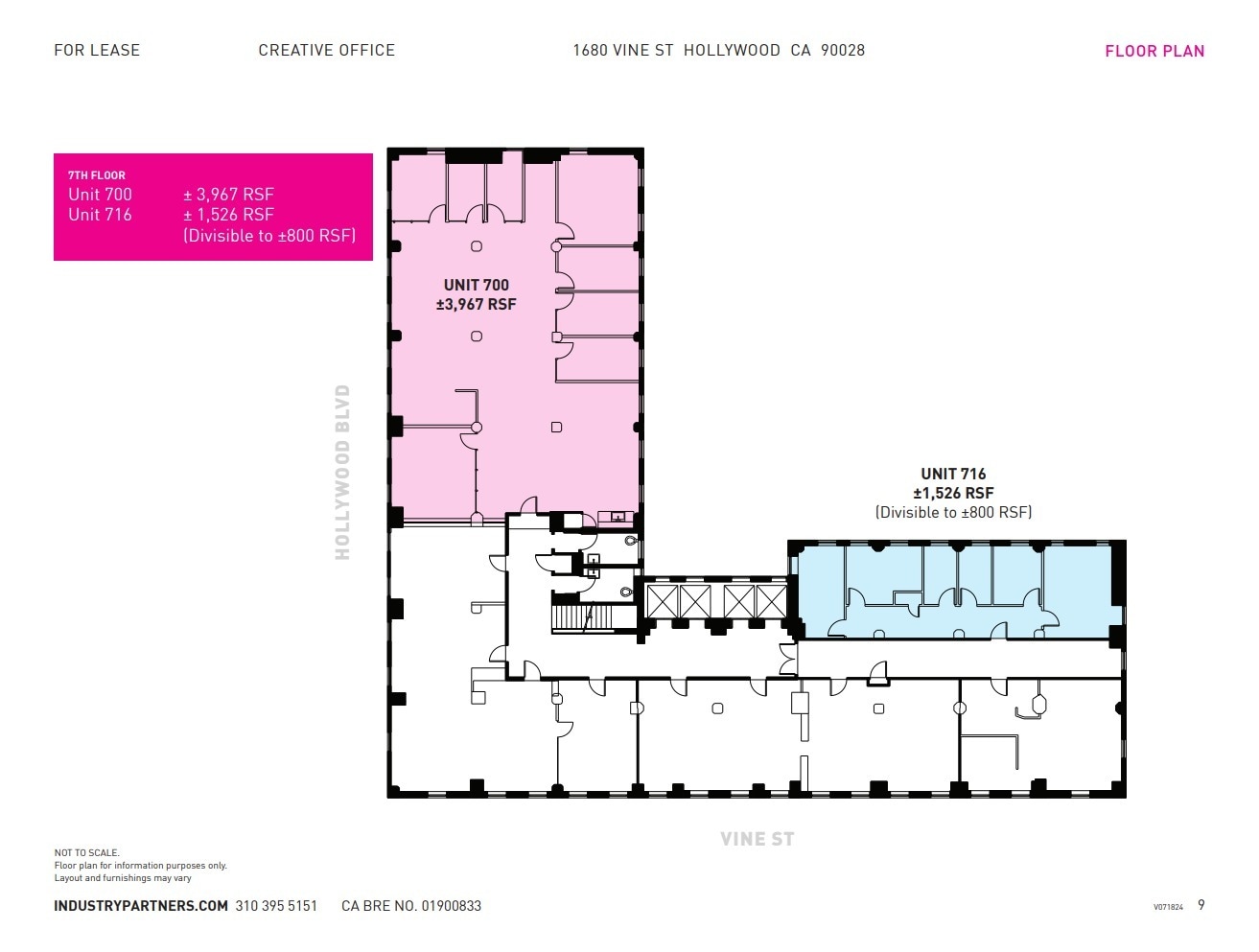 1680 N Vine St, Hollywood, CA for lease Floor Plan- Image 1 of 1