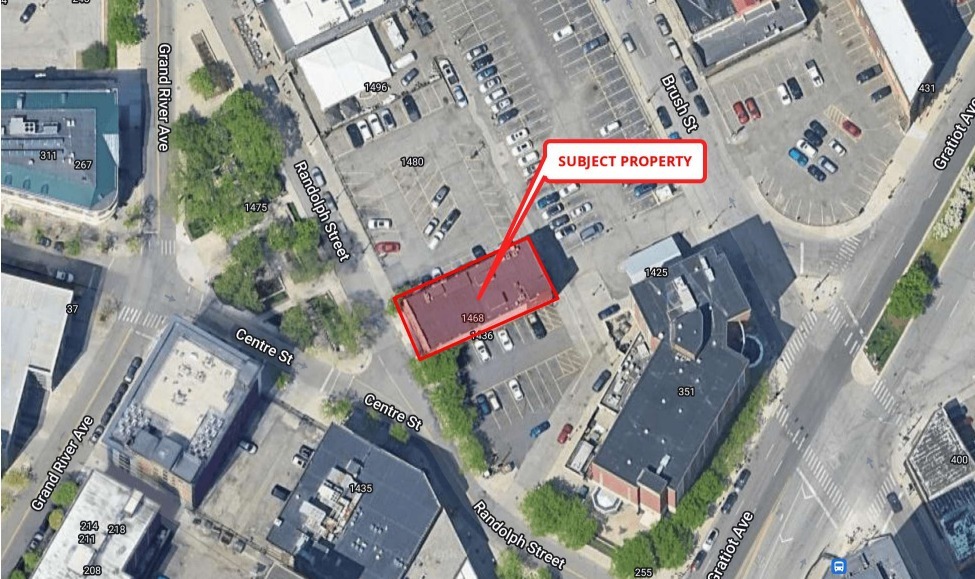 1452 Randolph St, Detroit, MI for lease - Aerial - Image 2 of 2