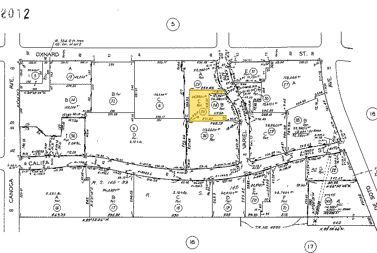 5947-5951 Variel Ave, Woodland Hills, CA for sale - Plat Map - Image 3 of 15