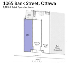 1065-1069 Bank St, Ottawa, ON for lease Floor Plan- Image 1 of 7