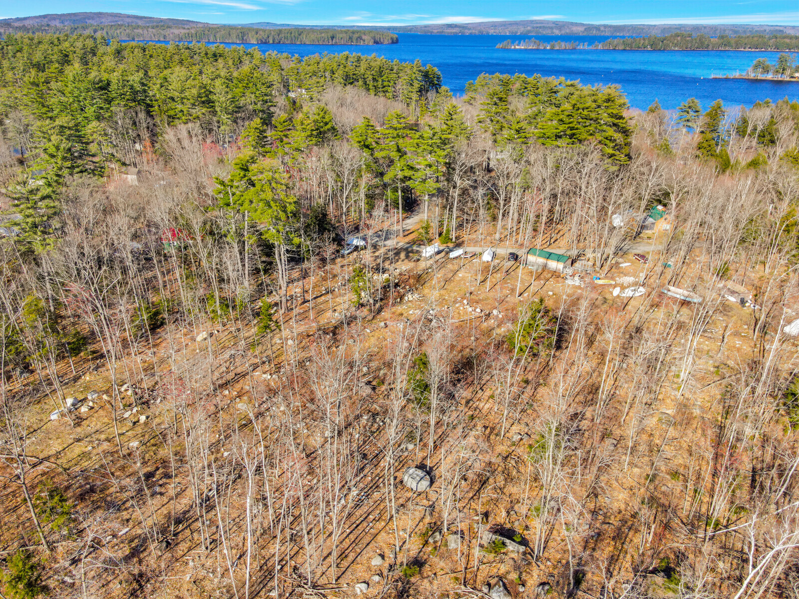 Red Oaks Lodge Road and Dern Lane Rd, Belgrade, ME for sale Aerial- Image 1 of 65