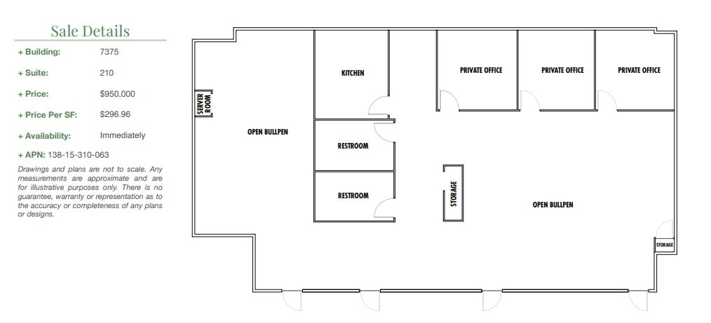 7373-7375 Peak Dr, Las Vegas, NV 89128 - Unit 210 -  - Floor Plan - Image 1 of 1