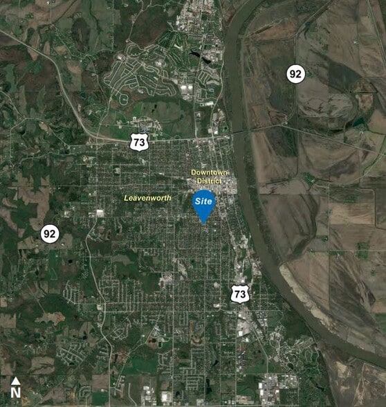 1001 6th Ave, Leavenworth, KS for sale - Aerial - Image 2 of 3