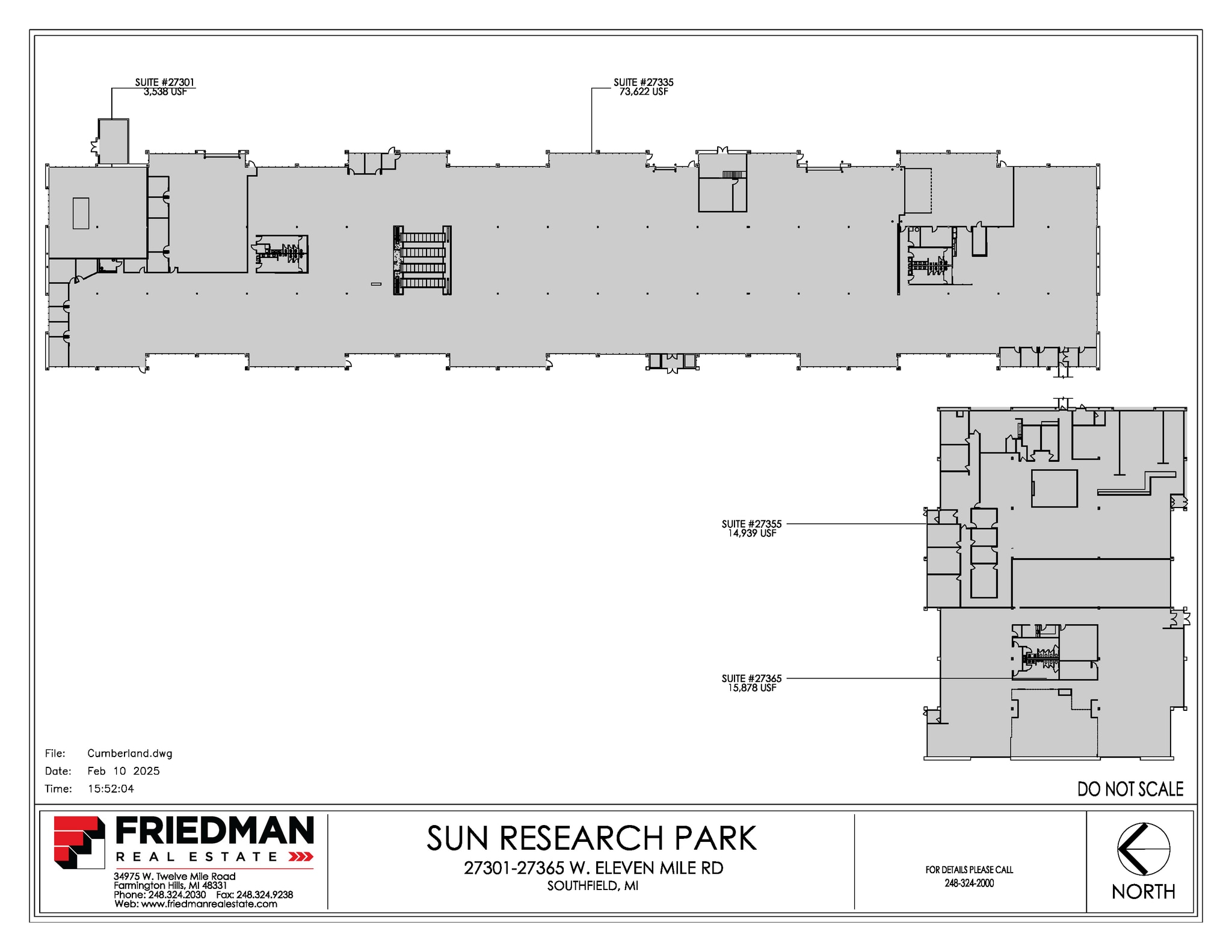 27301-27335 W 11 Mile Rd, Southfield, MI for sale Floor Plan- Image 1 of 2